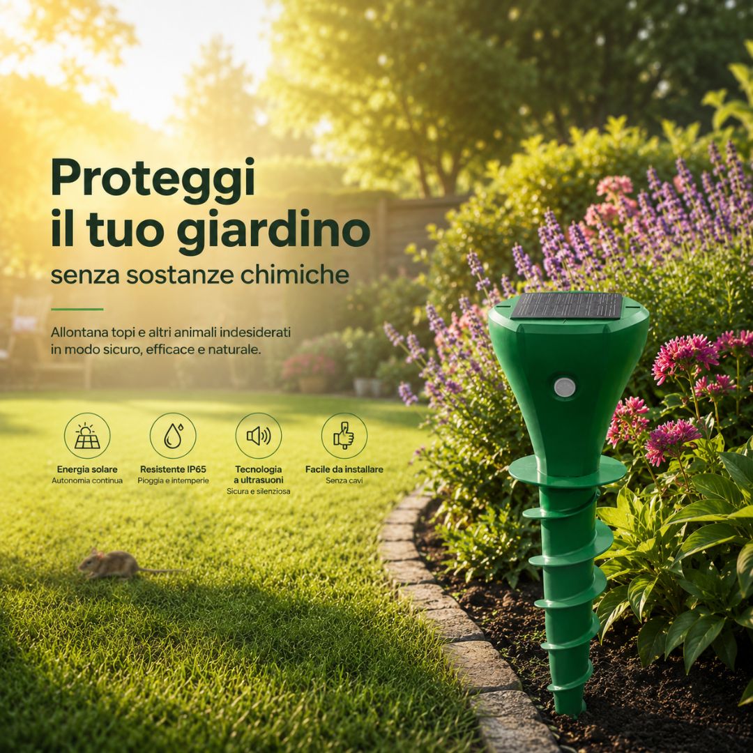 Repellente ultrasuoni in giardino